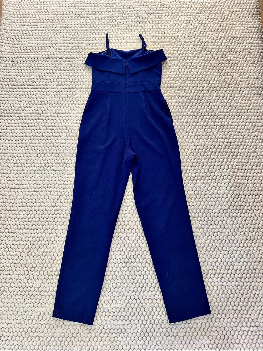 Vince Camuto Blue Wide-Leg Jumpsuit Size Medium Like New